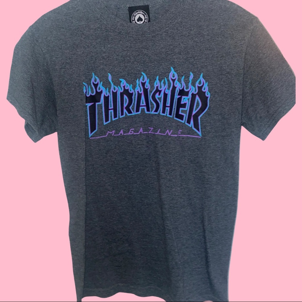 🌸 Thrasher T Shirt Blue & Purple